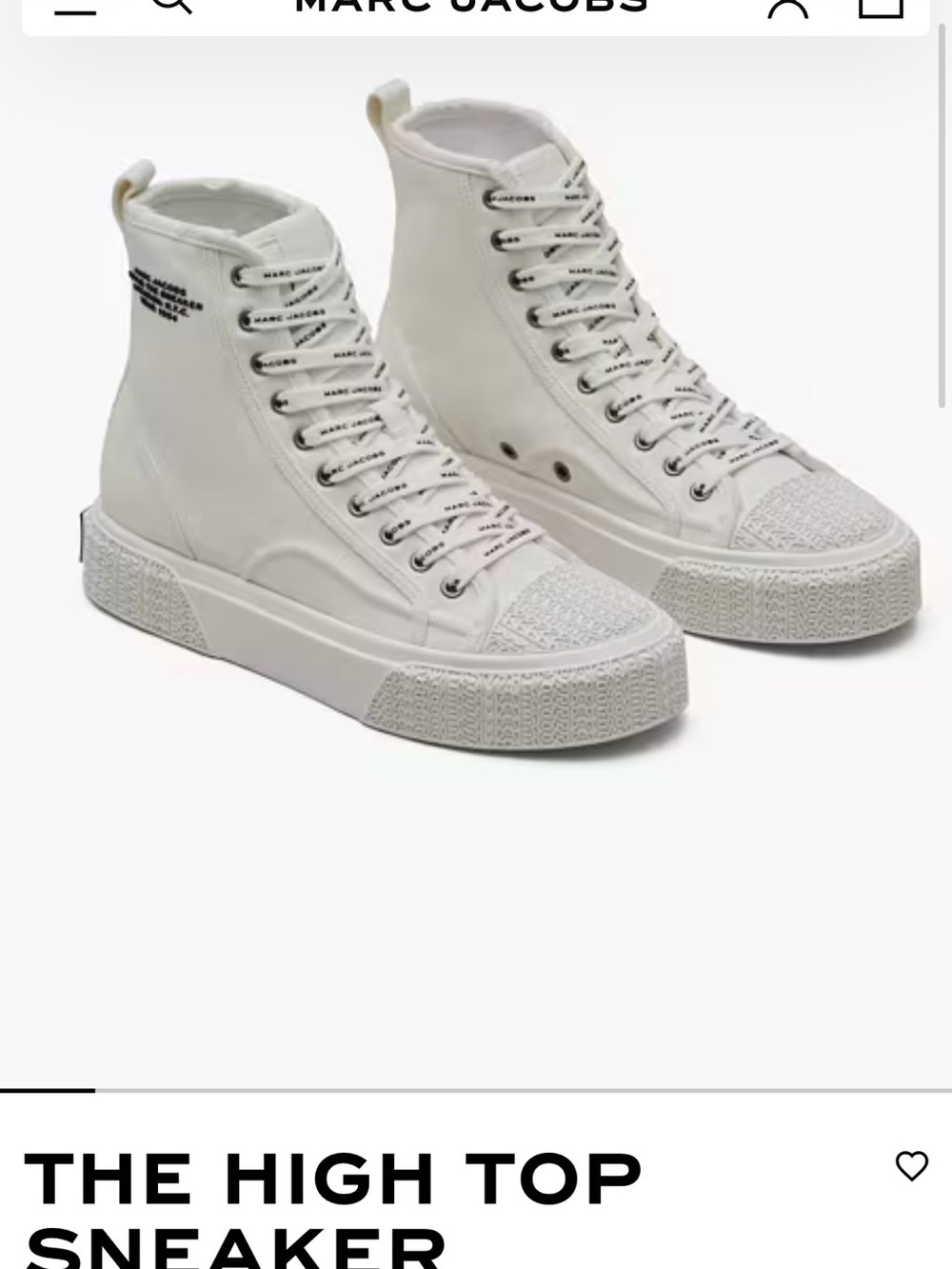 Marc Jacobs White High-Top Platform Sneakers